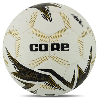 Мяч футбольный CORE PROF FB-8458 №5 белый-золотый