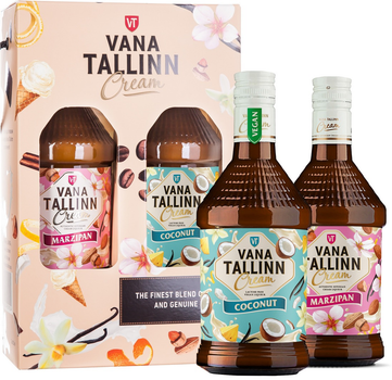 Набор ликеров Vana Tallinn Coconut 0.5 л 16% + Vana Tallinn Marzipan 0.5 л 16% (4740054001054)