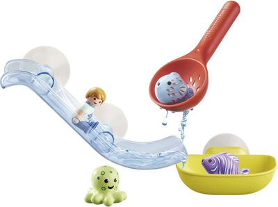 Zabawka do wanny Playmobil 1.2.3 Aqua Water Slide With Sea Animals 10 szt (4008789706379)