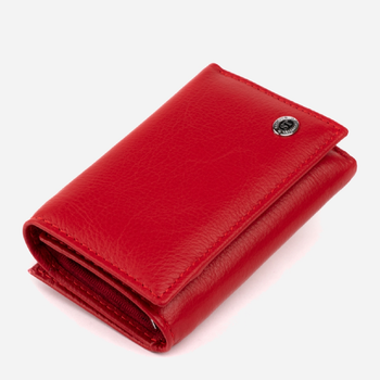 Жіночий гаманець шкіряний для карток ST Leather Accessories 19335 Червоний