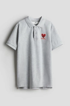 Футболка-поло светло-серый Кит Харинг H&M H&M 170см (400098542)
