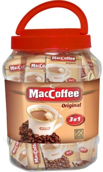 Кавовий напій кава розчинна MacCoffee 3в1 Original 50шт * 20г Банка