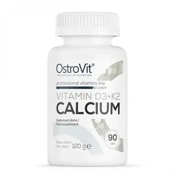 Вітамін Д3 + К2 + кальцій, VITAMIN D3 + K2 + CALCIUM, OstroVit, 90 таблеток