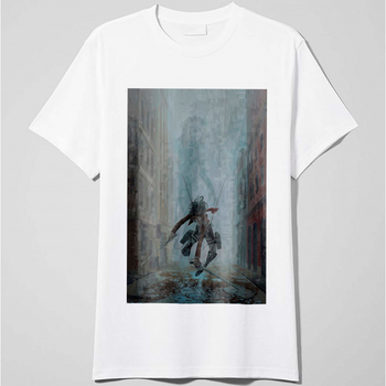 Футболка Attack on Titan Атака титанів, shadow print PG03676 goodreclama L Білий
