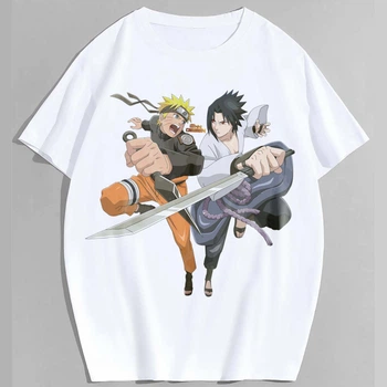 Футболка персонаж аніме Наруто "Naruto", Джирая Какаші та Удзумакі PG03470 goodreclama XXL Білий
