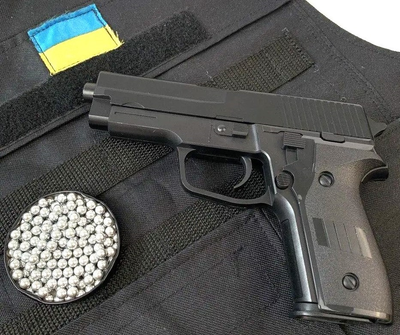 Страйкбольный Пистолет SIG Sauer P226 VIGOR V12 металл, стреляет пульками 6 мм Чёрный