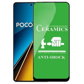 Защитное стекло-пленка Fiji Ceramics для Poco X6 5G полная проклейка черный