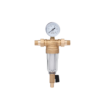 Фільтр самоочисний Karro 1/2" ЗЗ прозорий, латунний KR-88044