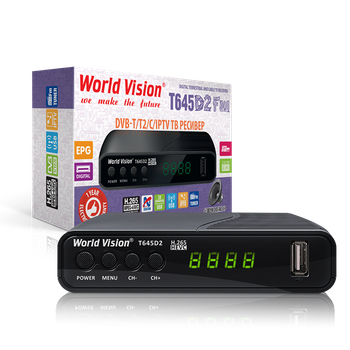 Эфирный Т2 ресивер цифровой тюнер World Vision T645D2