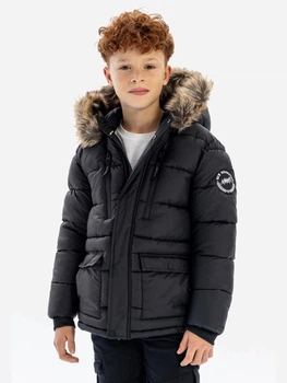 Дитяча зимова стьобана куртка для хлопчика Minoti 19coat54 41111JNR 92-98 см Чорна (5063025304145)