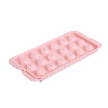 Пластиковая форма для льда Lesko 1178 Бриллиант Pink 18 отделений