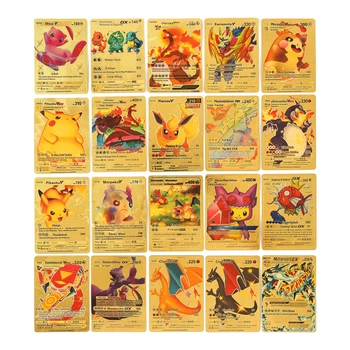 Картки Покемон фотокартки двосторонні картки наклейки Pokemon набір карток 55 шт