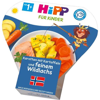 Hipp - Морковь с картофелем и тонким лососем, с 1 года 250 гр