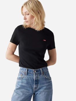 Футболка бавовняна жіноча Levi's Essential Hm Ss 000KK-0001 L Чорна (5401157387900)