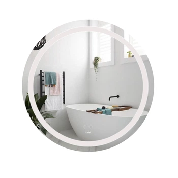 Зеркало Lidz Aria R800 с LED-подсветкой Touch, с антизапотеванием, с диммером, рег. яркости LD78LR800