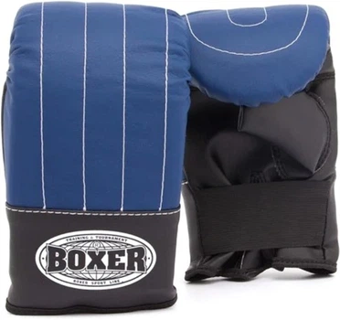 Рукавички тренувальні Boxer L шкірвініл 0.6 мм Сині (2015-01B)
