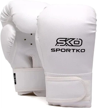 Рукавички боксерські Sportko 10 OZ 12 - 16 років Білий (SP-14210OZPD2)
