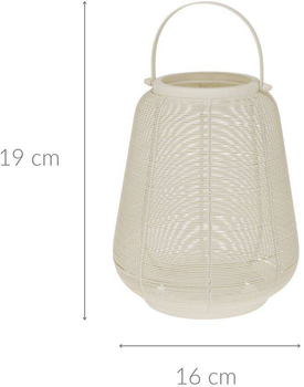 Lampion Home Styling Collection metalowy z uchwytem biały (8720573908696)