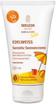 Сонцезахисний крем Weleda Едельвейс для чутливої шкіри SPF 50 50 мл (4001638500265)