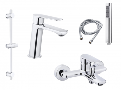 Набор смесителей PERLA JACK (PBZ6303+PBZ6304+PSF1005+PSF2002+ PSS1850) 106304-C