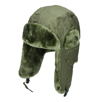 Шапка-вушанка MIL-TEC MA1 Pilot Fur Hat Оливкова M