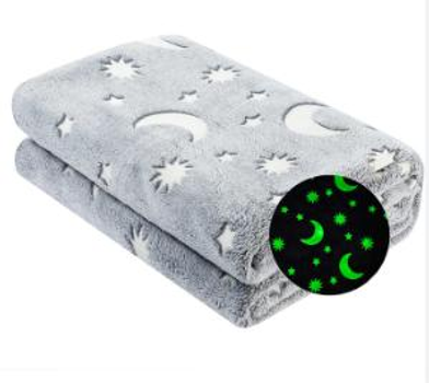 Детское светящееся покрывало-плед Magic Blanket 150х120 серый