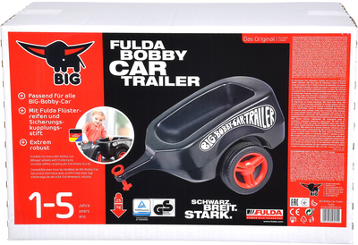 Przyczepa BIG Fulda Bobby Car Trailer Czarna (4004943562744)