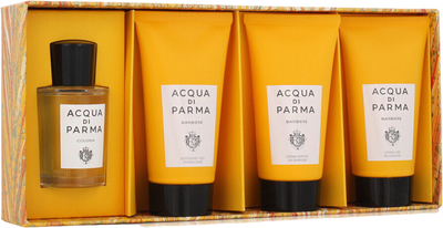 Zestaw prezentowy męski Acqua Di Parma Barbiere Daily Ritual Woda kolońska 20 ml + Żel do mycia twarzy 40 ml + Krem do golenia 40 ml + Krem do twarzy 40 ml (8028713623431)