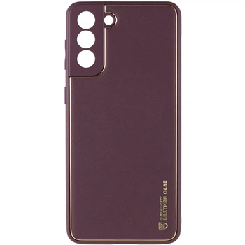 Кожаный чехол Xshield для Samsung Galaxy S23 FE (Бордовый / Plum Red) (175988)