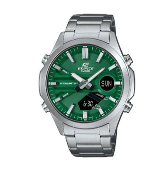 Мужские наручные часы CASIO EFV-C120D-3AEF Серебро/Экран Зеленый