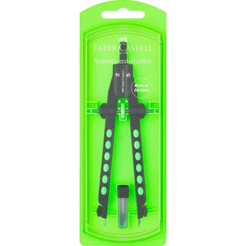 Циркуль Faber-Castell, до 340 мм., QUICK SET COMPASS FACTORY NEON, (174335)