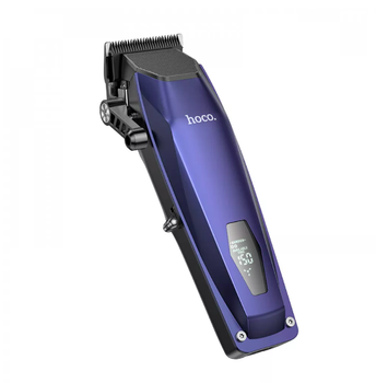 Портативная Машинка для стрижки волос с насадками HOCO electric hair clipper HP21 150min, LED Display синий