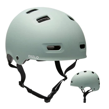 Захисний Шолом для Роликів Скейтборда Самоката OXELO MF500 ( M 55 - 59 см) Зелений