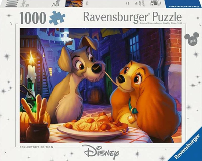 Puzzle Ravensburger Classic Disney Zakochany kundel 70 x 50 cm 1000 elementów (4005555000037)