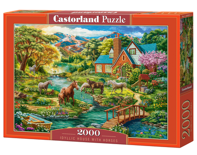 Puzzle Castorland Idyllic House With Horses 92 x 68 cm 2000 elementów (5904438200931)