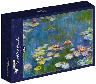 Puzzle Bluebird Lilie wodne Claude Monet 116 x 85 cm 3000 elementów (3663384601644)