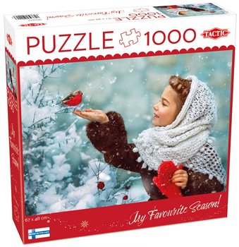 Puzzle Tactic Girl with Red Mittens 67 x 48 cm 1000 elementów (6416739592213)