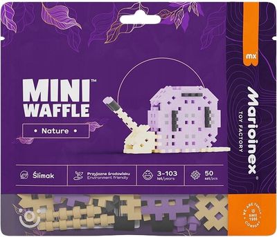 Klocki Marioinex Mini Waffle Nature ślimak 50 elementów (5903033906101)