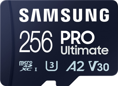 Карта пам'яті Samsung PRO Ultimate microSDXC 256GB UHS-I U3 V30 A2 + адаптер USB (MB-MY256SB/WW)