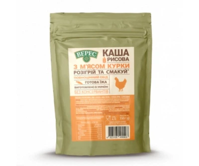 Каша рисова з м'ясом курки д/п TM Верес 350 g