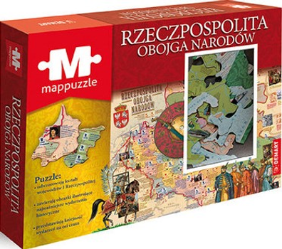 Puzzle Demart Mapa I Rzeczypospolitej 37 x 27 cm (9788379127269)