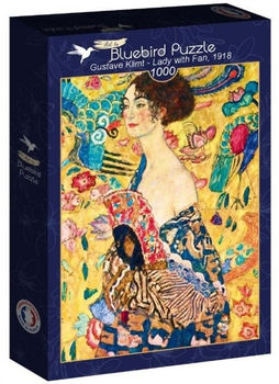 Puzzle Bluebird Gustave Klimt Kobieta z wachlarzem 69 x 48 cm 1000 elementów (3663384603433)