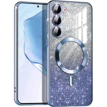TPU чехол Delight case with MagSafe с защитными линзами на камеру для Samsung Galaxy S20 FE Синий / Deep navy Без бренда