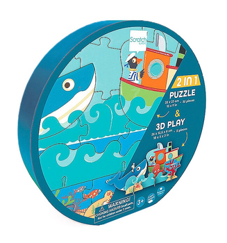 3D Puzzle Scratch Ocean 2 w 1 34 x 25 cm 30 elementów (5414561812005)