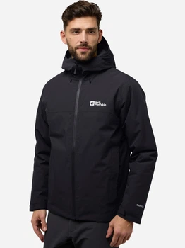 Куртка демисезонная с капюшоном мужская Jack Wolfskin Wisper Ins Jkt M A61870_6000 XL Черная (4064886340465)