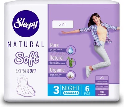 Прокладки ночные Sleepy Soft Night (305 мм) 7 капель 6 шт.