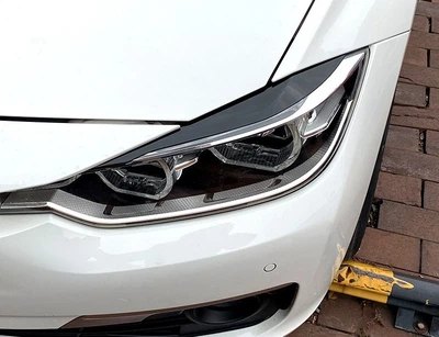 Накладки на фары (реснички) BMW F30 под покраску ABS-пластик