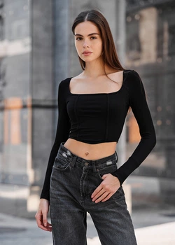 Жіночий топ Staff id black L
