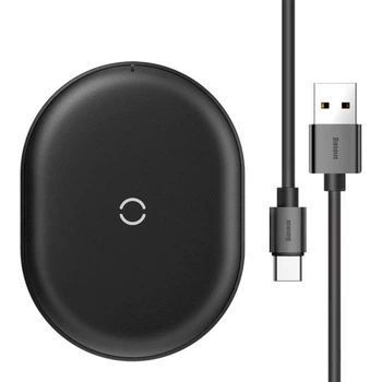 Беспроводное зарядное устройство для телефона BASEUS Cobble Wireless Charger 15W Qi EPP Black (WXYS-01)