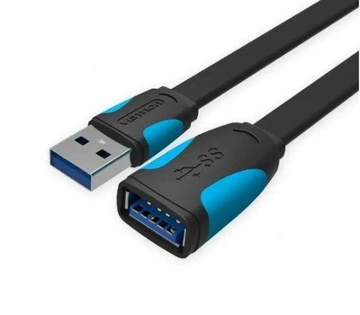 USB кабель удлинитель Vention USB 3.0 плоский 1 м Black (VAS-A13-B100)